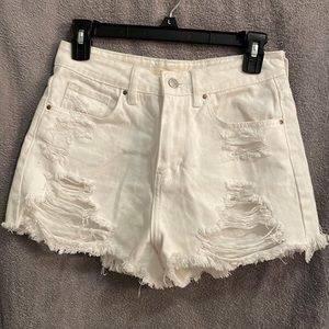 Pacsun White Denim Mom Short